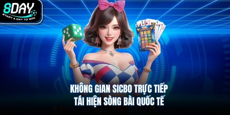 Không gian sicbo trực tiếp tái hiện sòng bài quốc tế